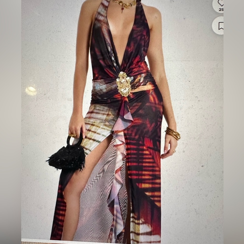 Jaded London Cindy Plunge Dress